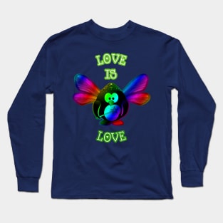 Love Is Love Cute Cartoon Penguin Fairy Gift Long Sleeve T-Shirt